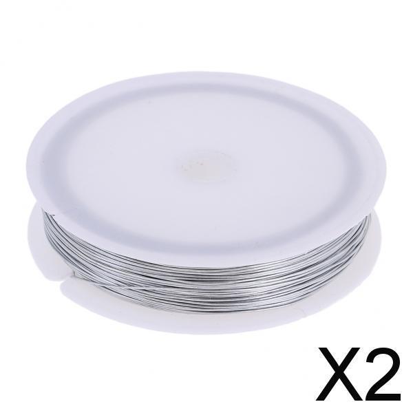 2x40m Iron Wire Thin Iron Line for DIY Model Making & Binding Silver