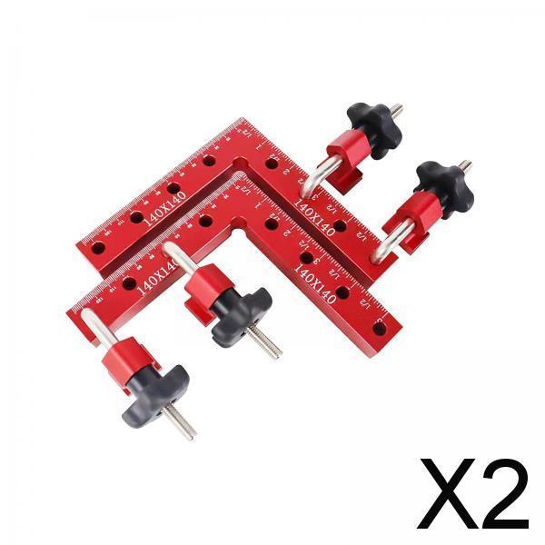 2x90 Degree Positioning Squares Corner Clamps for Frame Cabinets Carpenter DIY 6 piece set