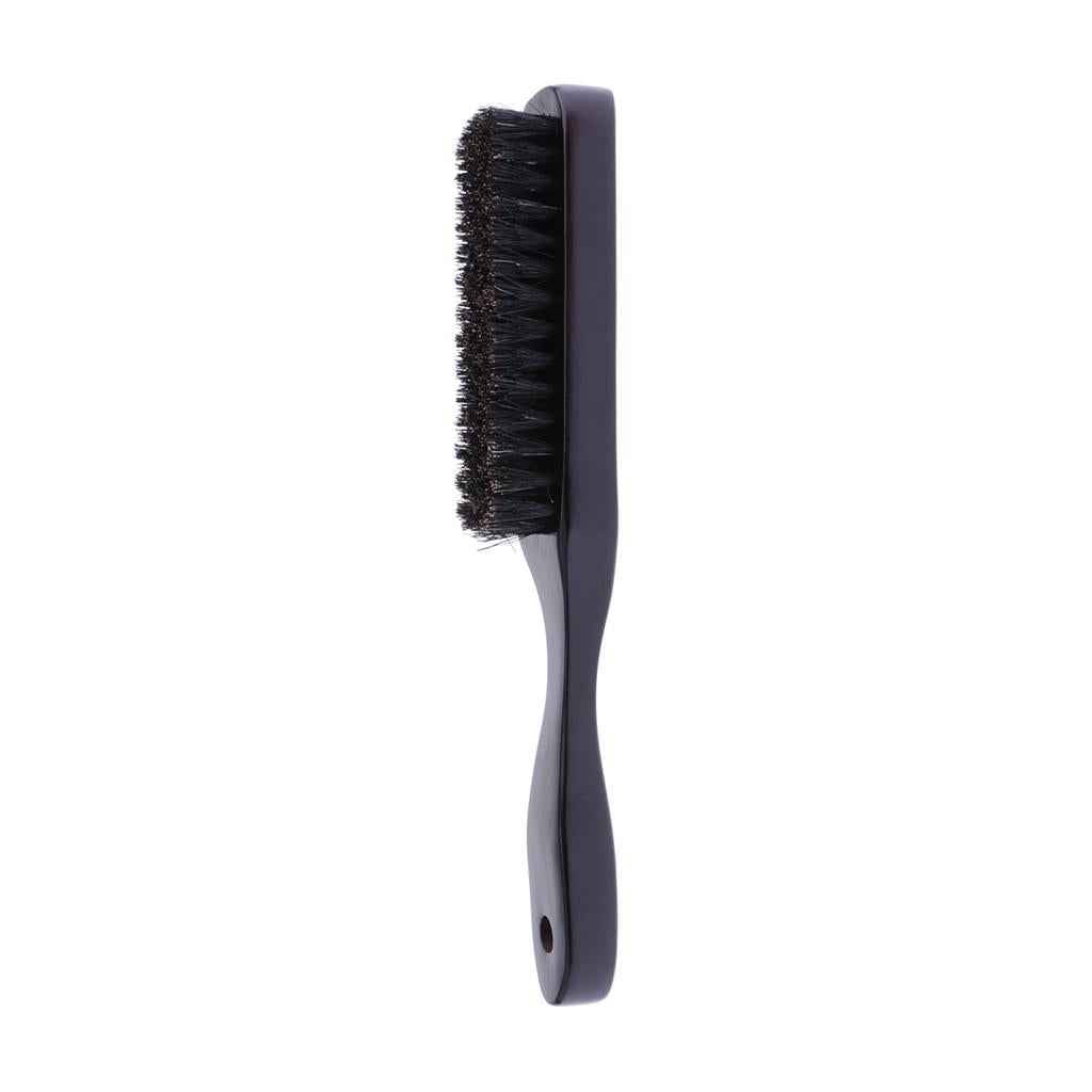 Barbers Men's Shaving Brush Wooden Handle Beard Mustache Brushes Dark Brown