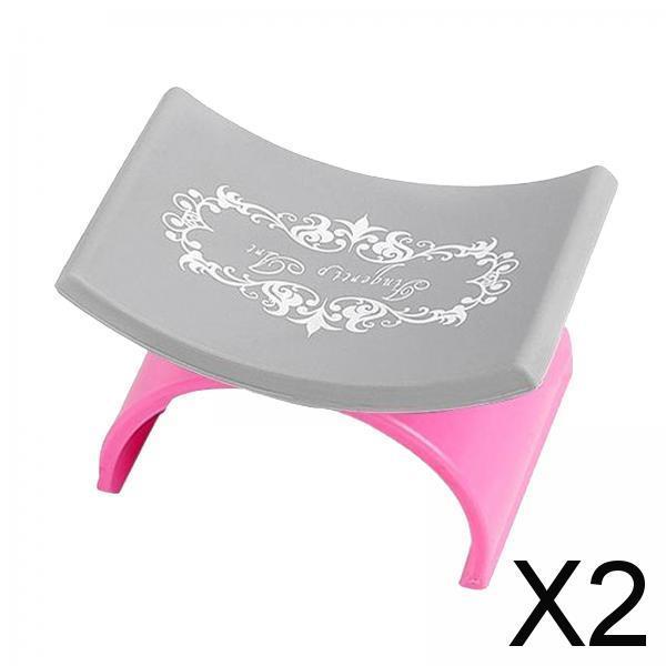 2xSilicone Hand Rest Cushion Pillow Nail Art Arm Rest Manicure Tools Rose Red