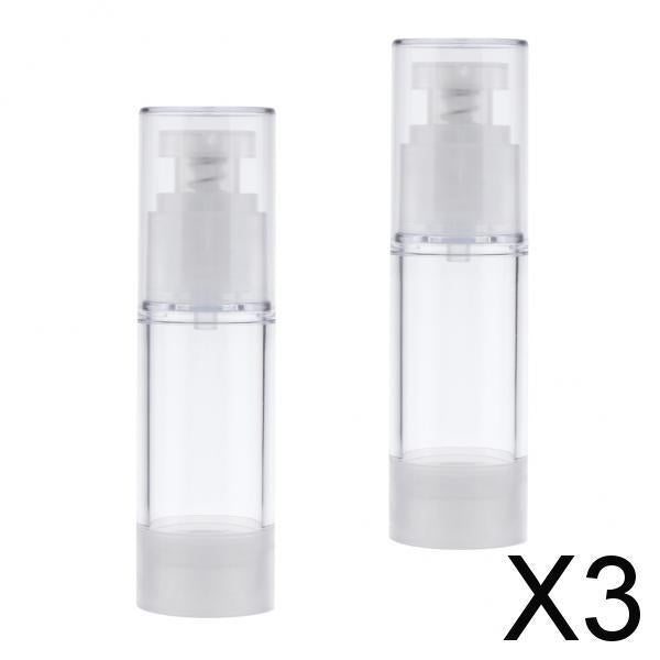 3x2 Pieces Empty Lotion Cosmetic Cream Bottles Airless Pump Dispenser 30ml