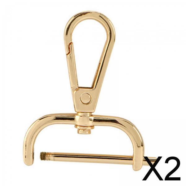 2xSwivel Snap Hooks Replacement DIY Crafts Trigger Clips Swivel Lobster Clasps 31mm Gold