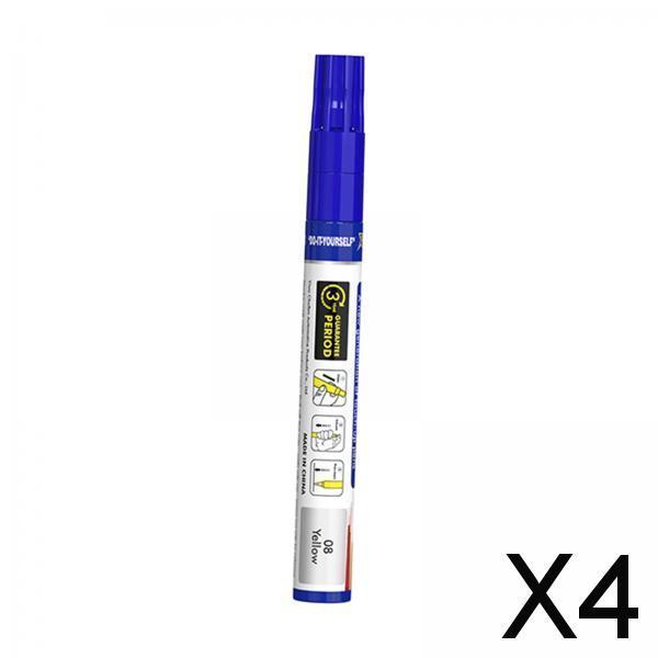 4xCar Touch up Paint Pen Waterproof Supplies Car Scratch Repair Pen Automobile Yellow