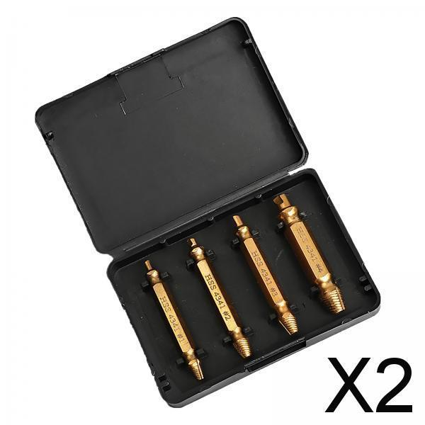 2xDamaged Screw Extractor Drill Bit Set Damaged Bolt Remover 3105C 4pcs
