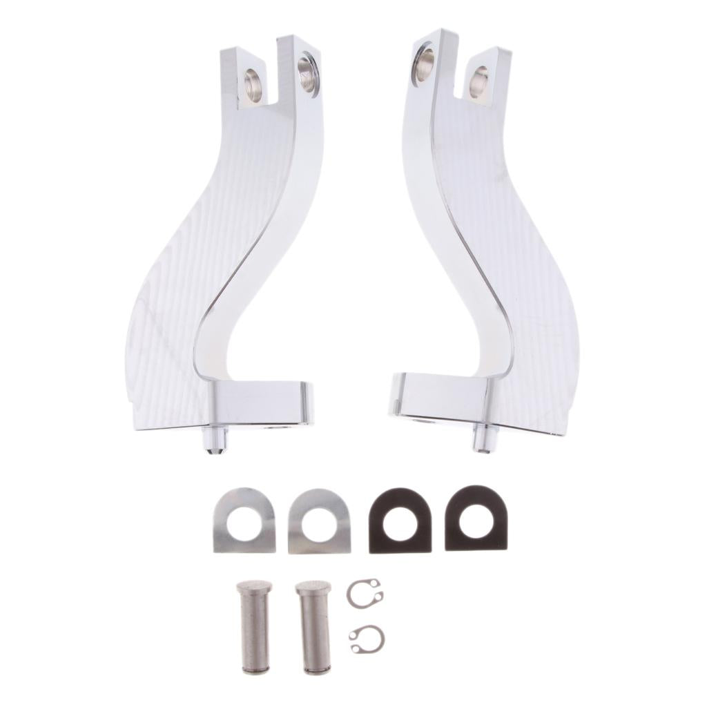 Chrome Passenger Rear Foot Peg Pedal Mount Bracket Kit for Harley 93-16