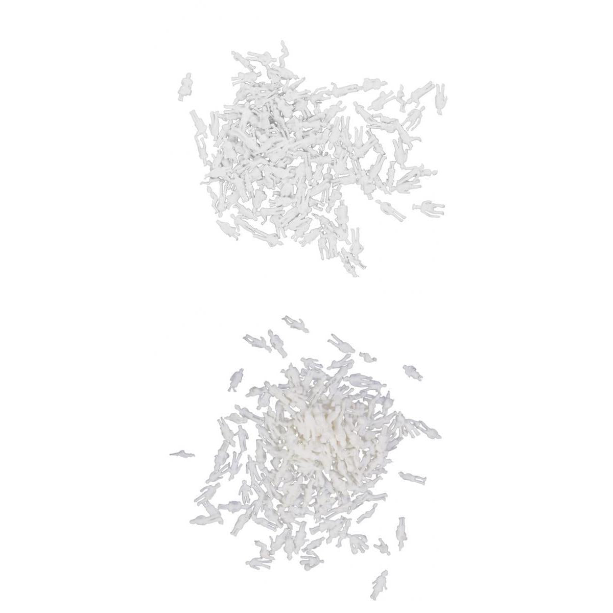 200Pcs White Model Train People Figures 1:150, 1:200 Scale
