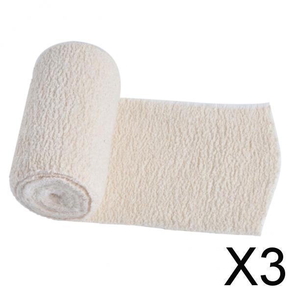 3xCotton Elastic Bandage Sports Injury Protection Compression Wrap 4 inch