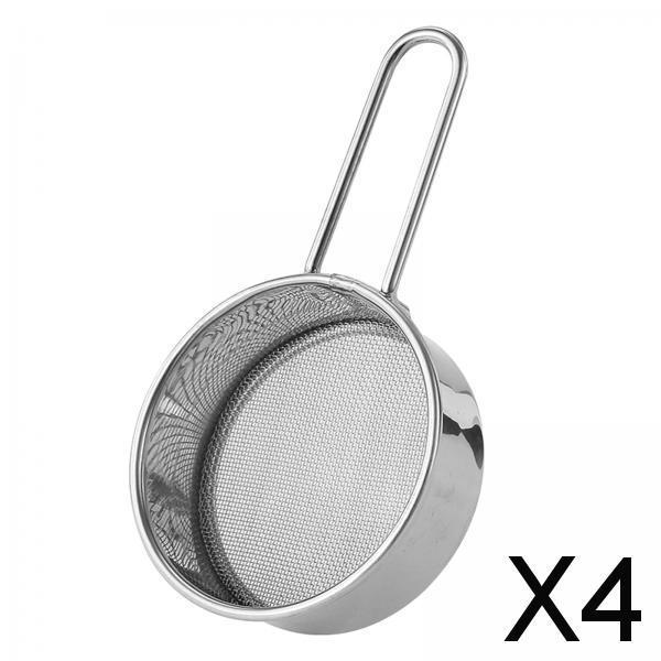 4xFlour Sifter Multifunctional Small Flour Colander with Handles for Sugar