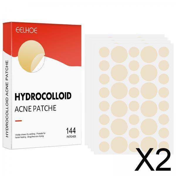 2xSet of 144 Hydrocolloid Acne Pimple Patches for Acne Marks Blemishes Zits