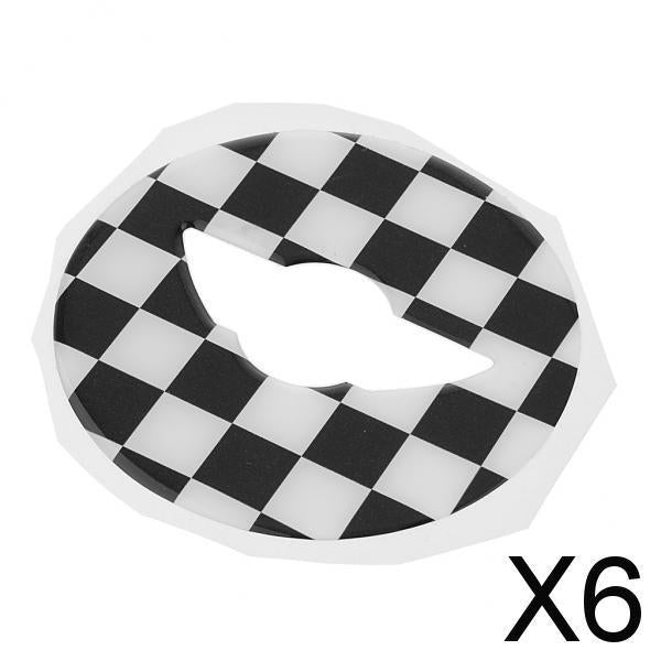 6x3D Steering Wheel Sticker Cover For Mini Copper F54 F55 F56 Black and White