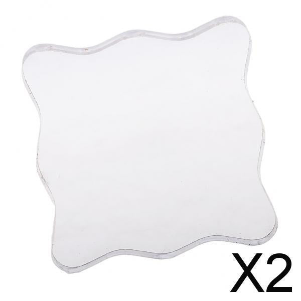 2xTransparent Scrapbook Clear Stamp Pad DIY Tool Acrylic Stamp Blocks 5x5cm