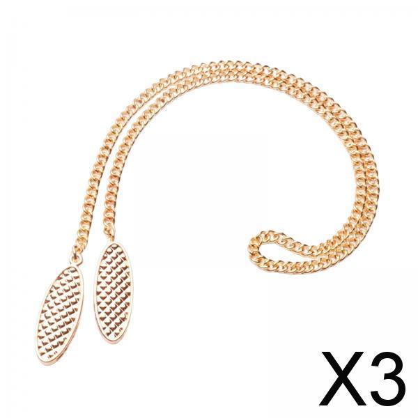 3xIron Napkin Clips Chain Bib Clasp Holder for Restaurants Party Kids Adults