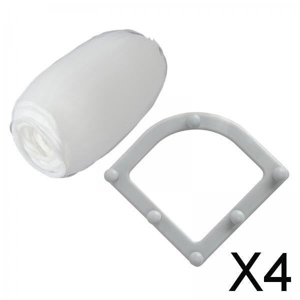 4x50x Sink Filter nets Bag Mesh Bag Sink Strainers for Leftovers Drainage With drain rack