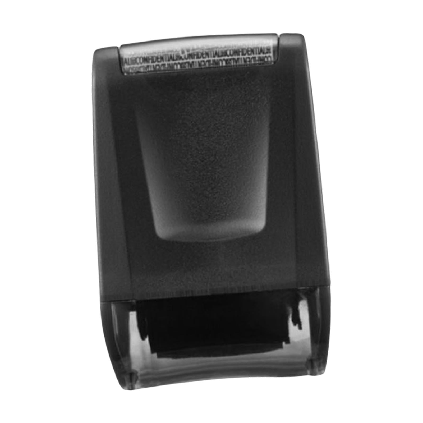 Identity Protection Roller Stamp Refillable Privacy Roller for Messy Code Black