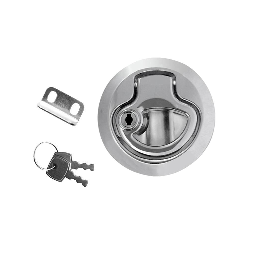 1 Piece Zinc Alloy Chrome Finished Marine Boat Deck Flush Latch Pull Latch