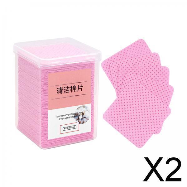 2x200Pcs Glue Nozzle Wipes Soft Glue Wiping Cloth Removers Tools for Eyelash