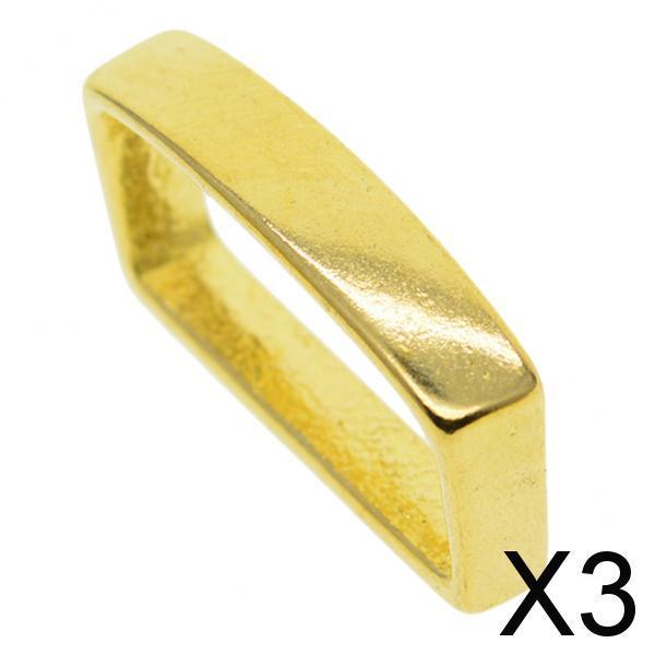 3xBrass D Ring Belt Loop Keeper Buckle for Leathercraft Bag Accessories 26 mm