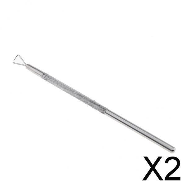 2xNail Art UV Gel Polish Remover Triangle Stick Cuticle Pusher Manicure Tool