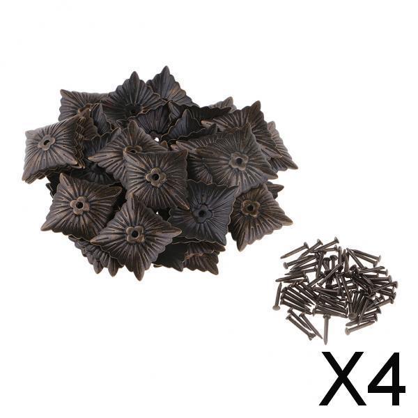 4x50 Pieces Square Tacks Nails Stud Pins Sofa Furniture Wall Upholstery Decor