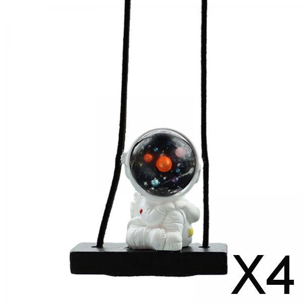 4xAstronaut Pendant for Car Hanging Ornament for Car Bedside Bedrooms Style B