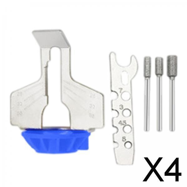 4xChainsaw Sharpening Kit Chainsaw Sharpening Grinder Chain Machine Kit Blue