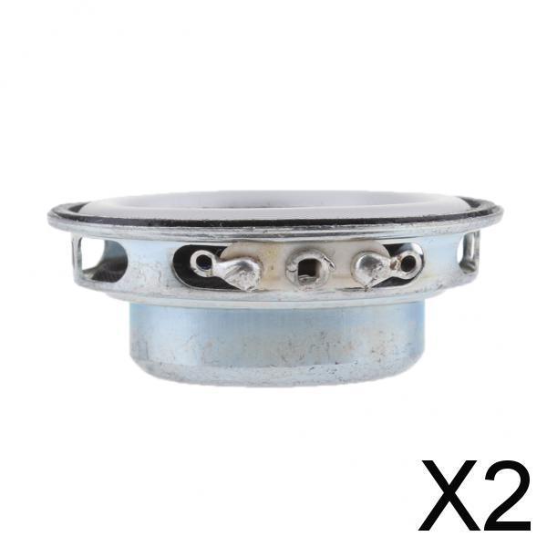 2x40mm 3W Full Range Audio Speaker Round Loudspeaker Replacement White
