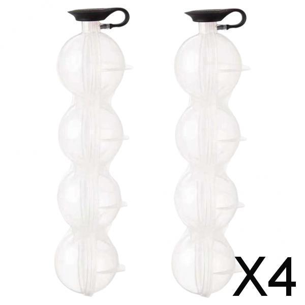 4xIce Cube Ball Maker for Whiskey Beverages Juice Mold Party Household Tool