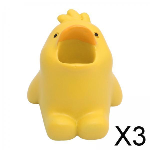 3xCute Tooth Brush Storage Wall Mounted Shower Adhesive for Household duck