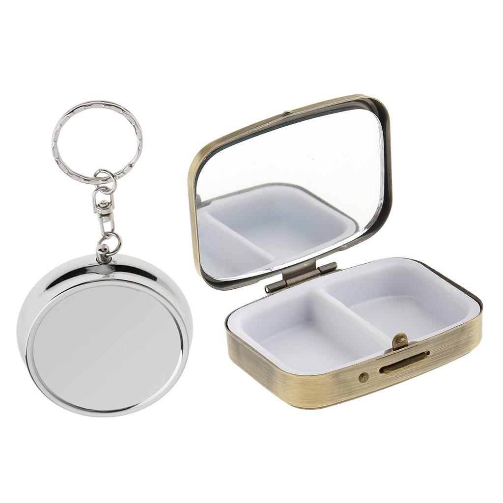 2x Travel Portable Vitamin Organizer Medicine Tablet Box Pill Storage Case