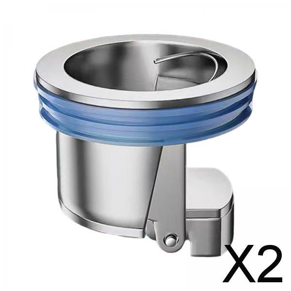 2xShower Drain Portable Drain Plug Sink Strainer for Wash Basin Floor Drain plating