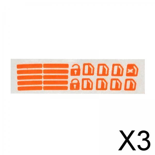 3xCar Switch Decal fluorescent Button Knob Switch Decals Fit for Benz Orange