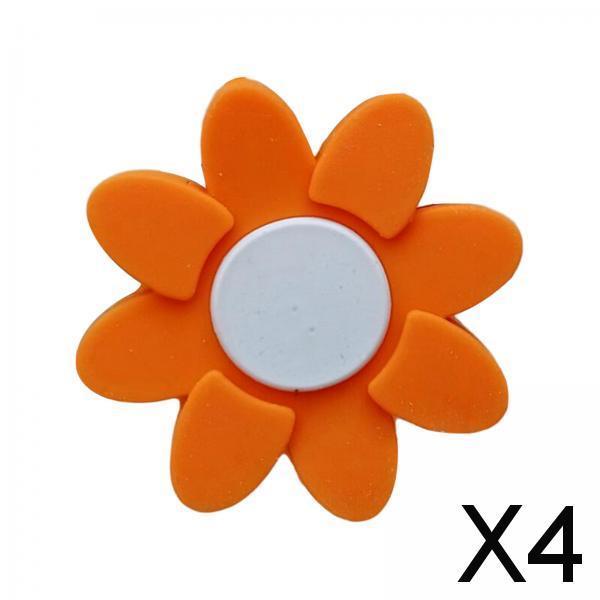 4xTennis Racket Vibration Dampener Tennis Racquet Shock Absorber User Friendly Orange