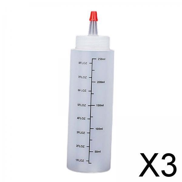 3xSalad Dressing Bottle Leakproof Ketchup Dispenser for home 250ml