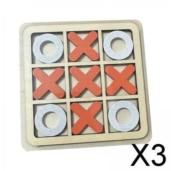 3xTic TAC Toe Board Game Family Board Game XO Table Toy for Holiday Gifts