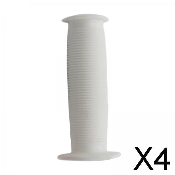 4xBike Handlebar Grip Durable Bicycle Handle Grips for Biking Skateboard Bikes White