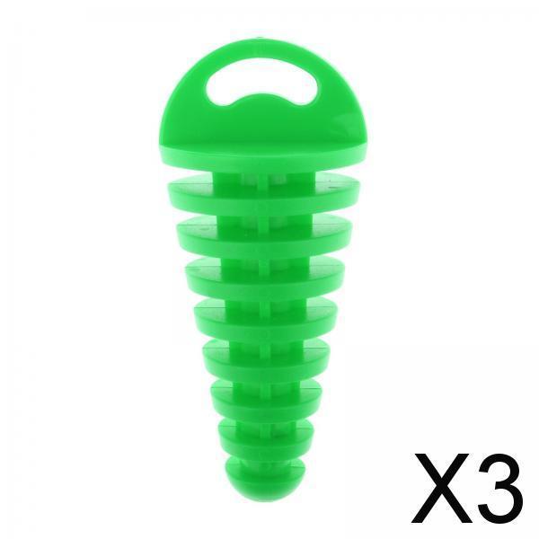 3xUniversal Motorcycle Exhaust Pipe Silencer Motorbike Muffler Insert Green