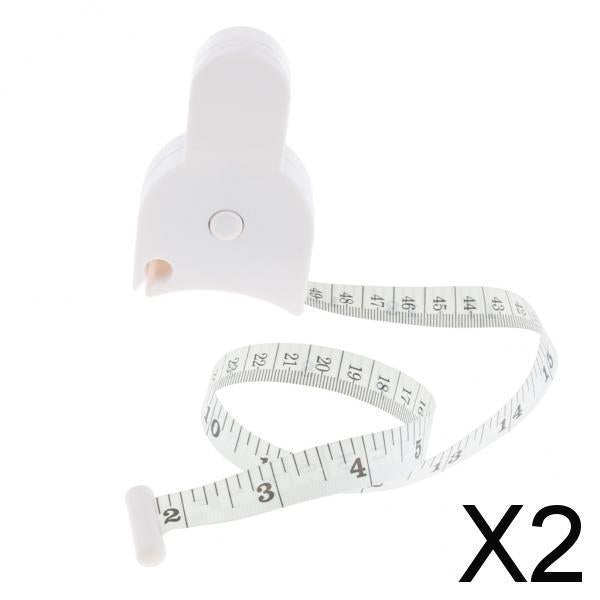 2xBody Tape Measure, Waist Tape Measure, Body Fat Measuring Tape Push Button