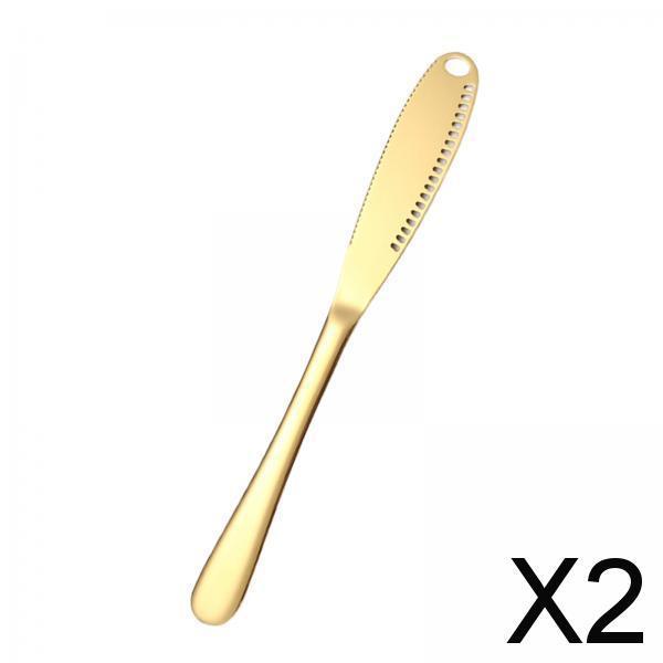 2x3 in 1 Butter Spreader Knife Breakfast Spreads Knives Buffet Kitchen Gadgets Gold