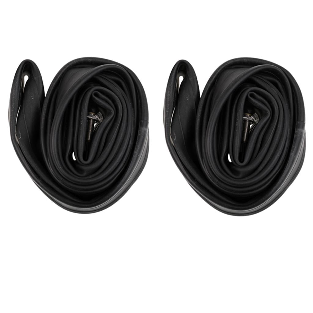 2Pcs Bicycle Inner Tube 700 x 28/32C FV Valve Rubber Bike Inner Tube Tire