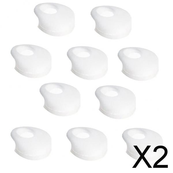 2x10 Pieces Earphone Earbuds Tips Caps Compatible with 12-14mm Headsets Semitransparent