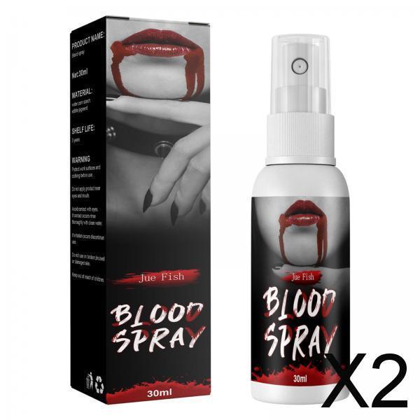 2x1oz Fake Blood Spray Simulation Blood for Halloween Make Up Vampire Cosplay