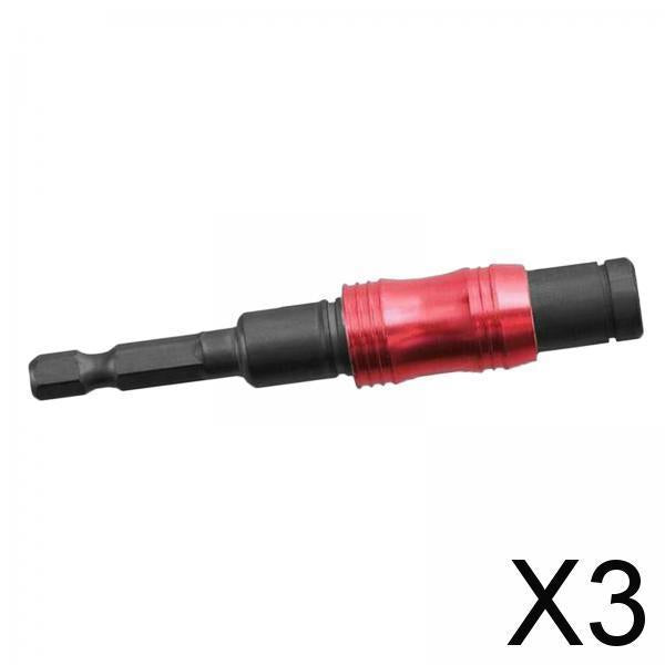 3xImpact Magnetic Pivoting Drill Bit Tip Holder Accessory Tough Bit Holder black red