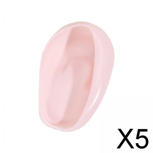 5x2x Silicone Ear Cover Protector Hair Dyeing Earmuffs for Home Use Hair Salon Pink