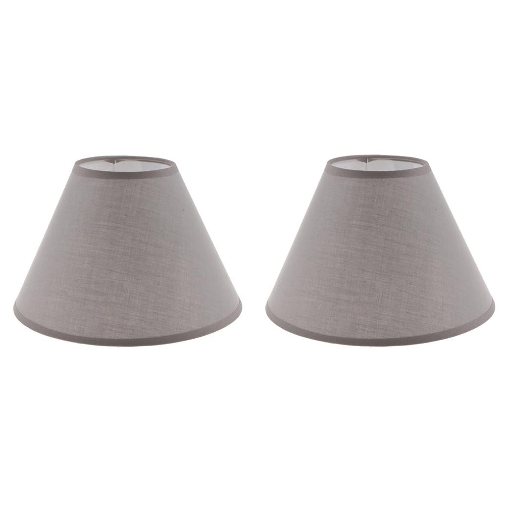2x Lampshade Table Lamp Shade Floor Lamp Bedside Lamp Light Shade Gray