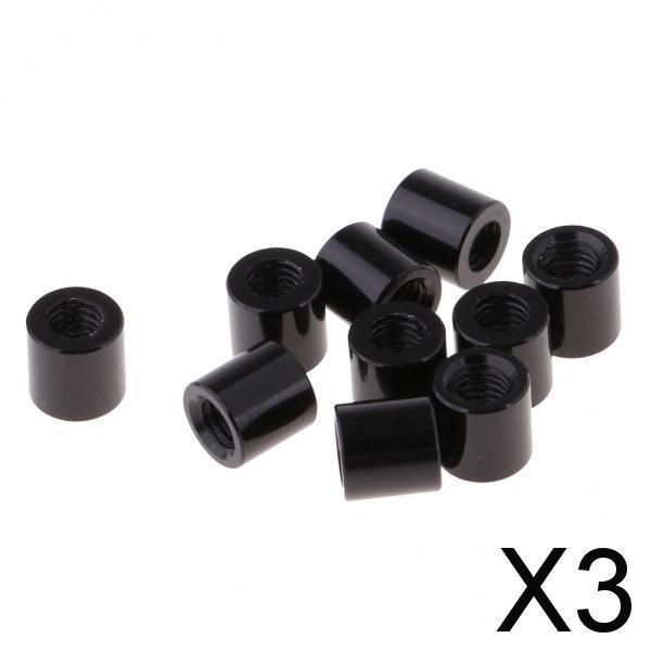 3x10Pcs Black Aluminum Alloy Tube Spacer for RC Model DIY 4WD Car 5mm
