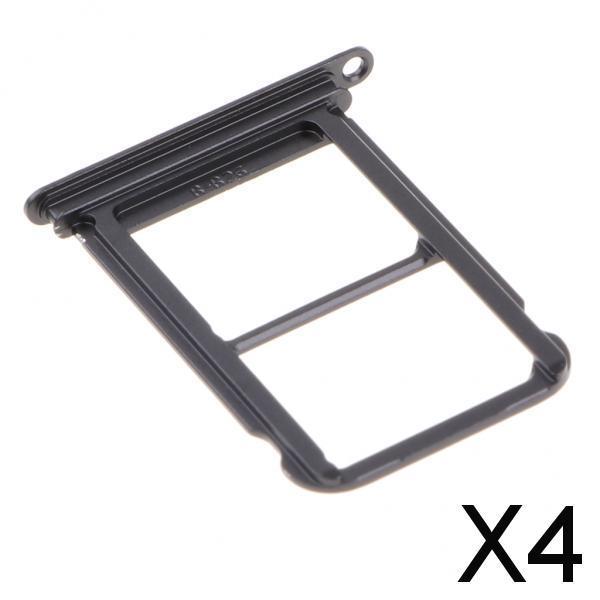 4xDual SIM Card Slot Tray Holder Replacement Part for Huawei P20 Black