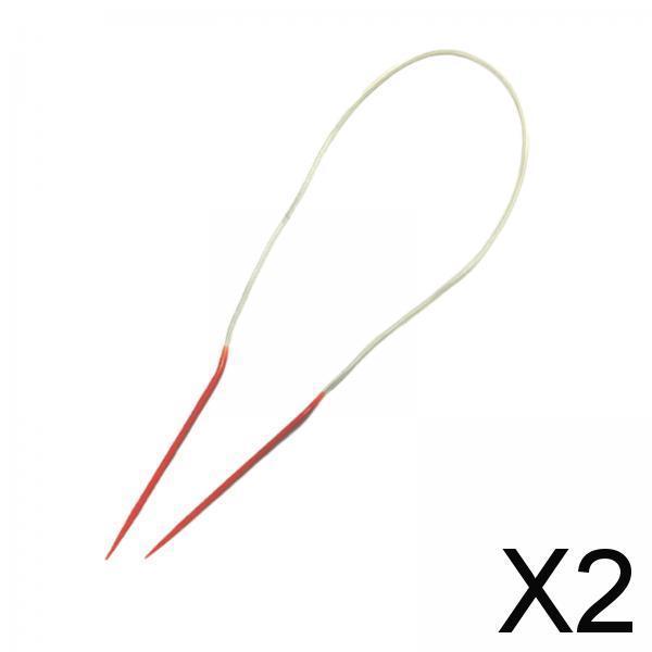 2xCircular Cable Knitting Pin Yarn Flexible Knit Pin for Scarf Sweater Sleeves