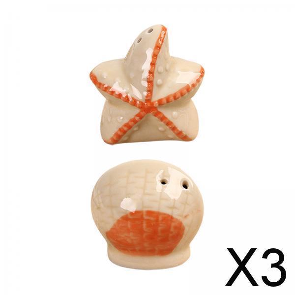3xSalt Pepper Shakers Seasoning Dispenser Condiment Storage Box for Home