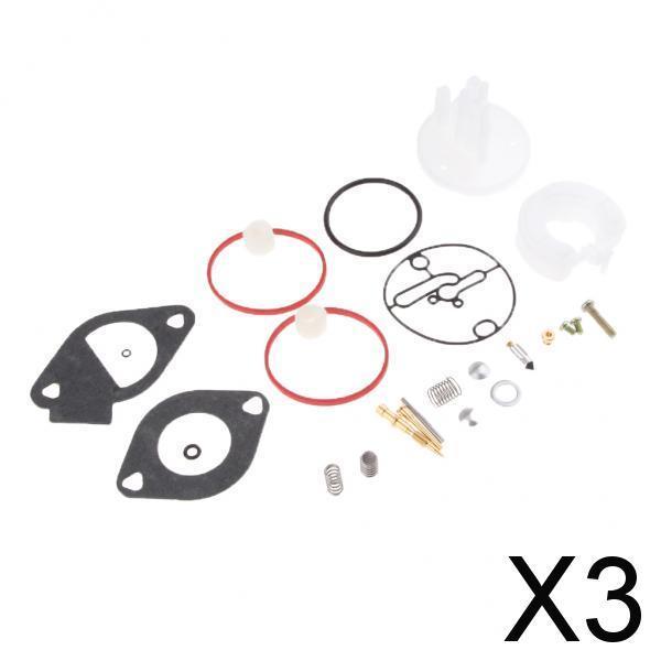 3xCarburetor Rebuild Repair Kit for Nikki Carb 796184 698787