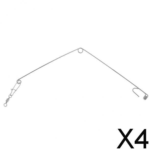 4xNew Stainless Steel Automatic Fishing Hook Trap Fishhook Automatic Device